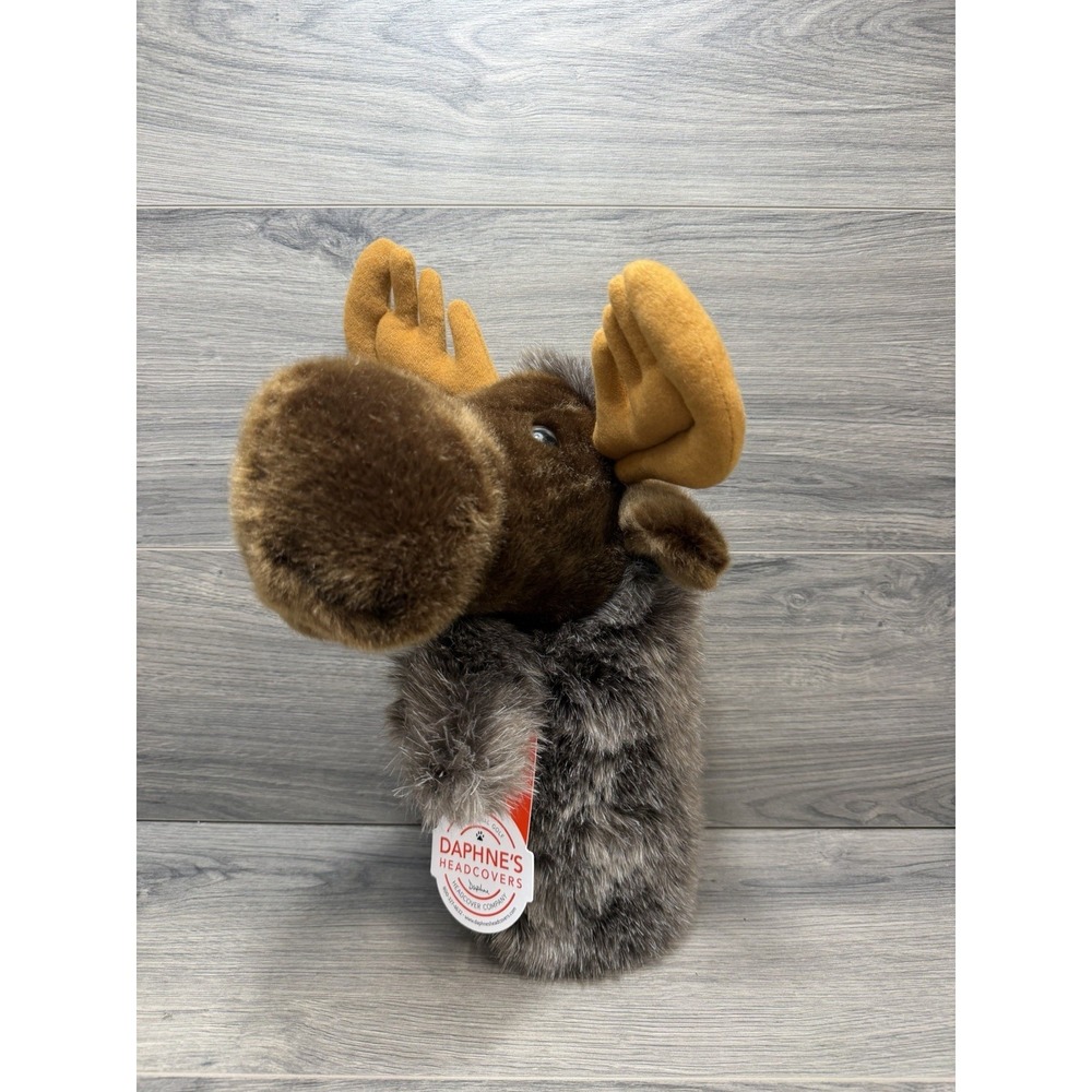 Moose Golf Club Head Cover Daphne's Headcovers Plush 13" New With Tags Cute Soft